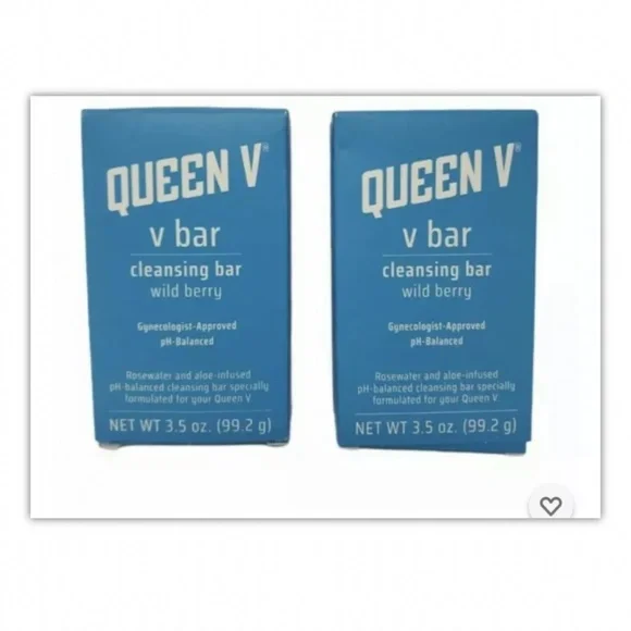 2 Queen V Bar WILD BERRY Rosewater & Aloe pH Balanced Soap 3.5oz SEALED